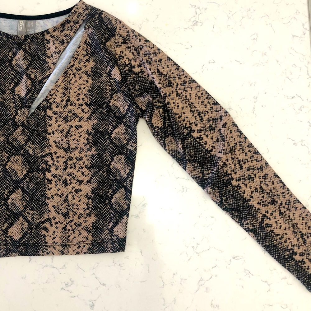 ASOS Snake cutout print top